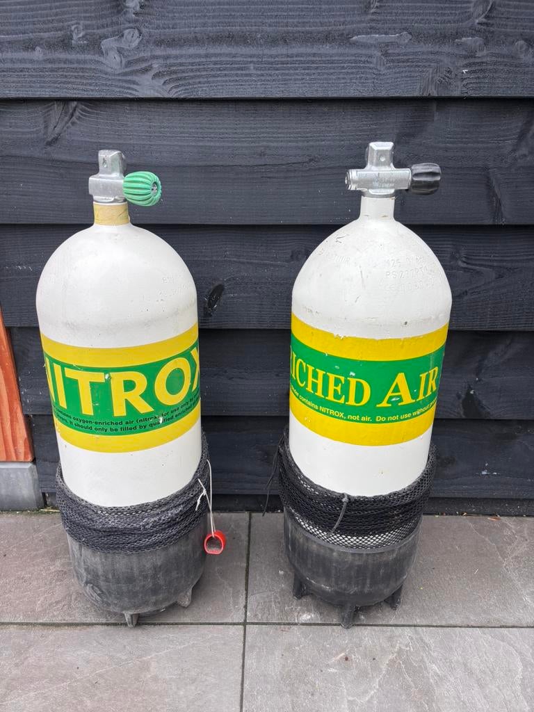 2x 15l duikfles, Watersport en Boten, Duiken, Ophalen, Gebruikt, Duikfles