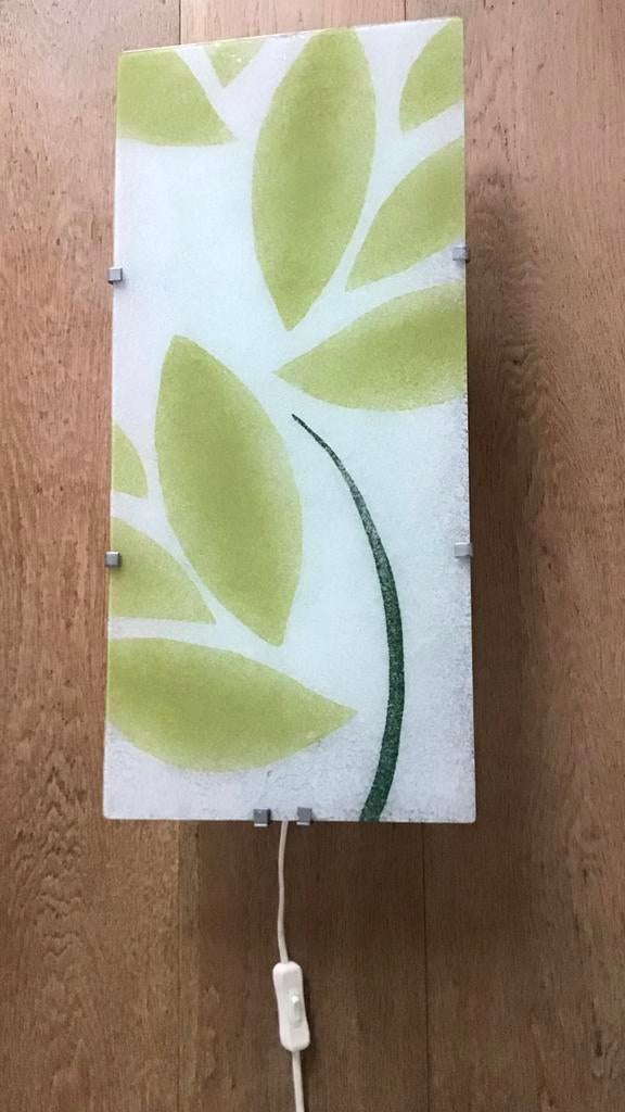 Prachtige design wandlamp van glas, Ophalen of Verzenden, Zo goed als nieuw