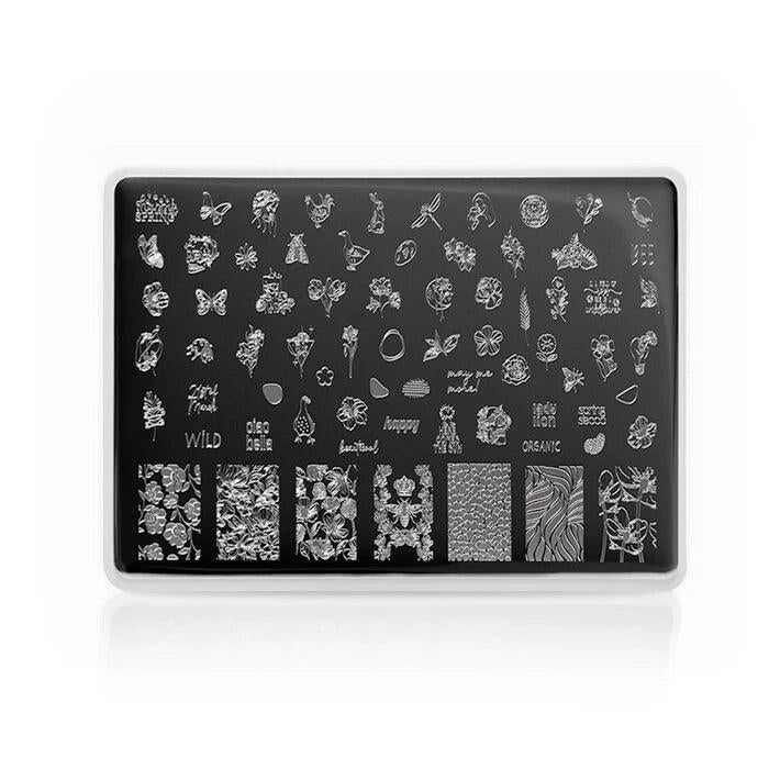 Indigo nail art stempel plaat 3 stuks, Ophalen of Verzenden, Nieuw