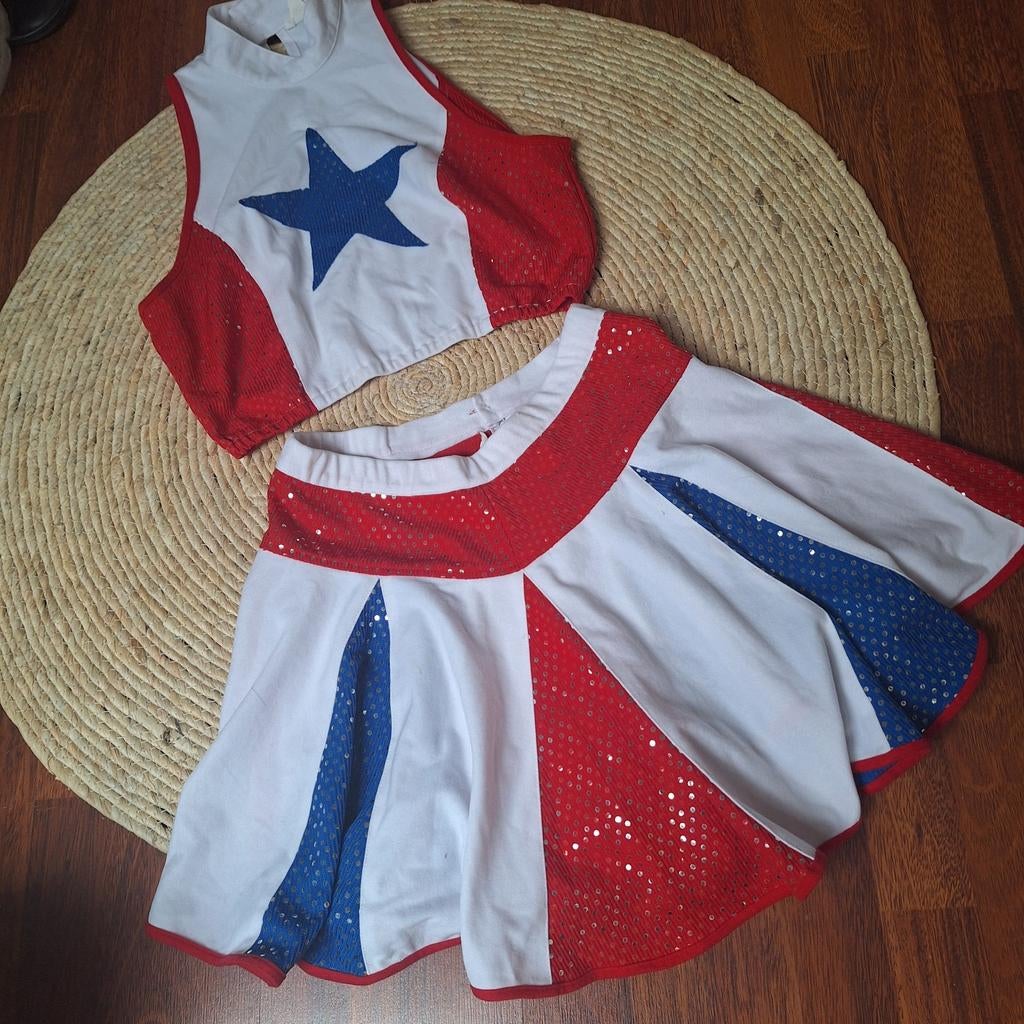 Cheerleader Pakje Maat S/M, Kleding | Dames, Carnaval, Ophalen of Verzenden, Zo goed als nieuw, Kleding