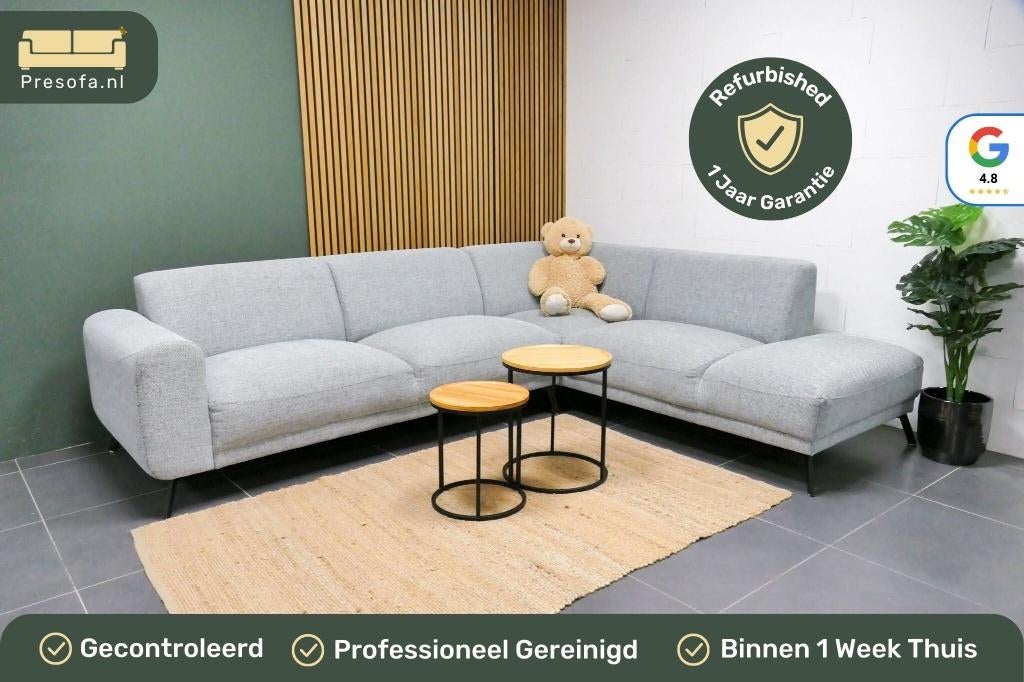 Hoekbank Licht Grijs DFS [Refurbished], -, -, Hoekbank, Ophalen of Verzenden