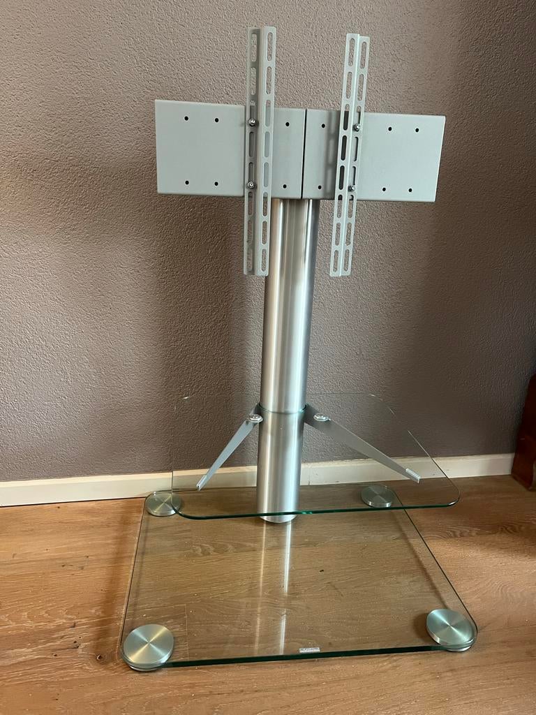 Spectral TV Standaard met Glazen Plateaus, Ophalen, 100 tot 150 cm, 50 tot 100 cm, Zo goed als nieuw