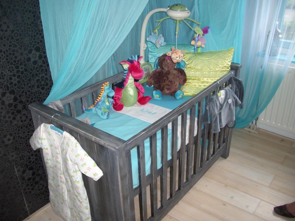 Kinderledikant Kids Factory Greywash, Kinderen en Baby's, Babywiegjes en Ledikanten, Zo goed als nieuw, Ledikant, Ophalen