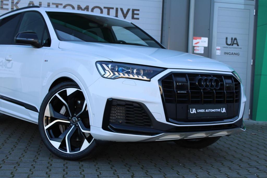 Audi Q7 55 TFSI e QUATTRO PRO LINE S | STAND | LUCHTVERING |, Automaat, USB, Gebruikt, Zwart