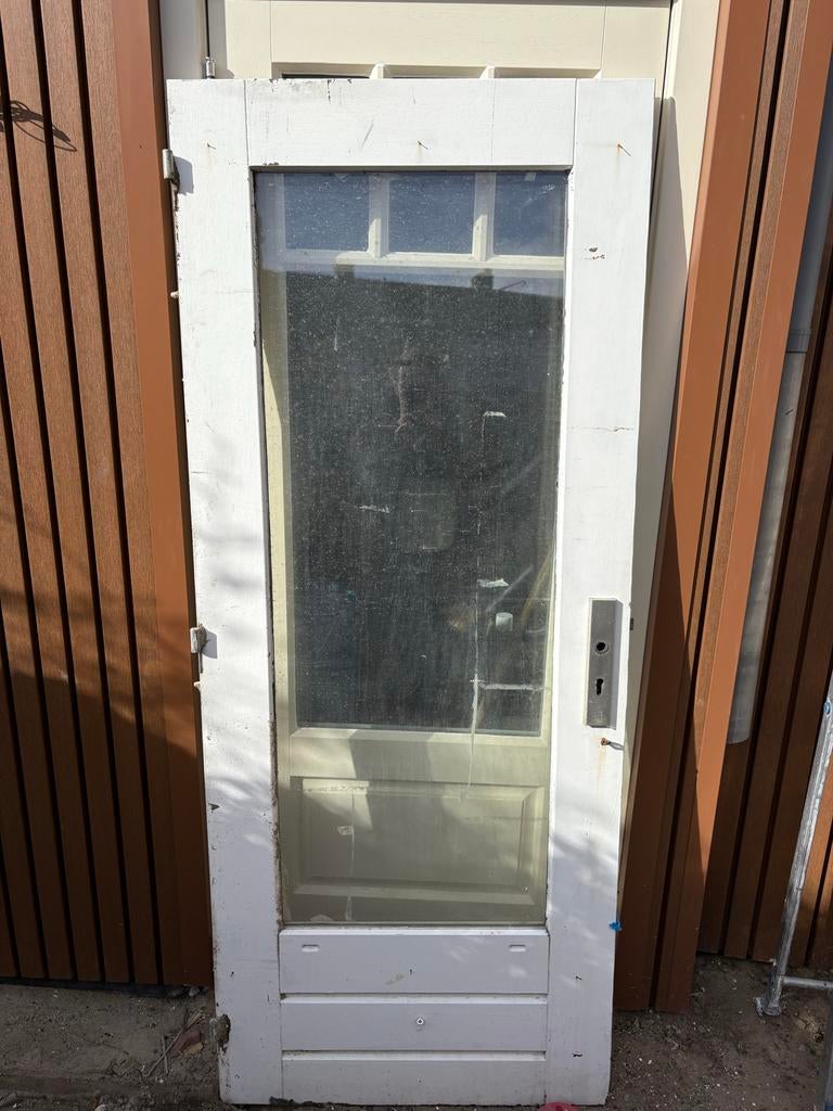 Buitendeur met dubbelglas, Ophalen, Gebruikt, 80 tot 100 cm, Buitendeur