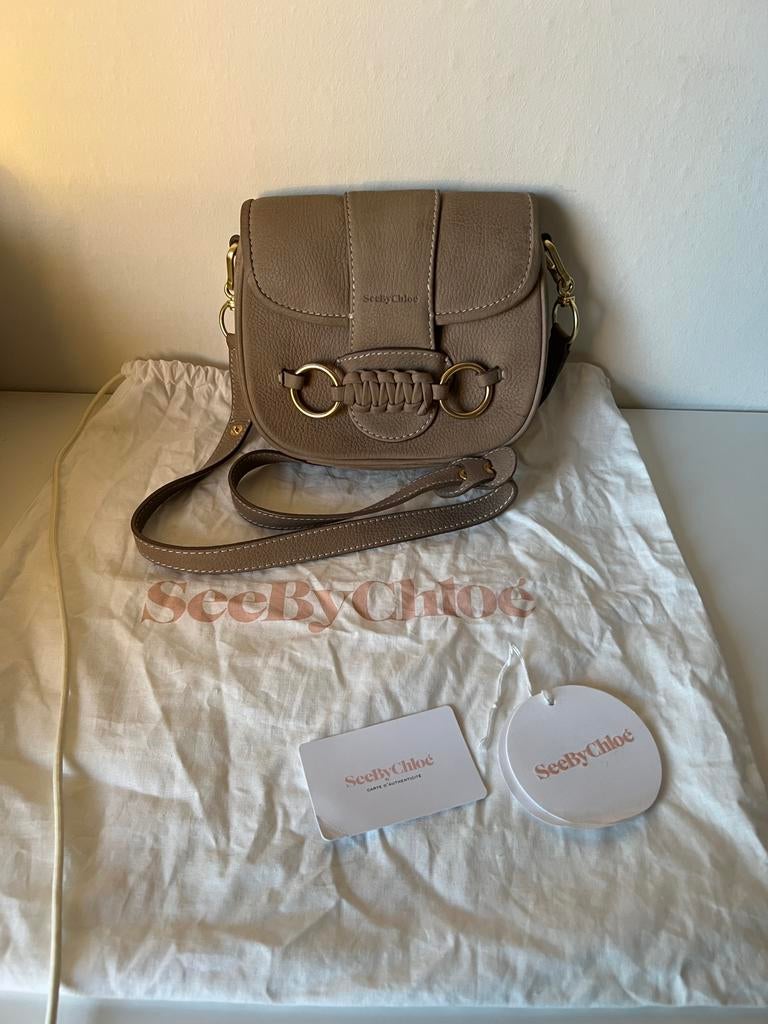 See By Chloé Saddie tas, Ophalen of Verzenden, Gebruikt, Beige, Overige merken
