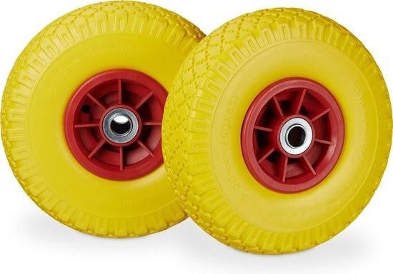 2x steekwagenwiel 3.00-4 - massief rubber - tot 80 kg - 260, Nieuw, Ophalen of Verzenden