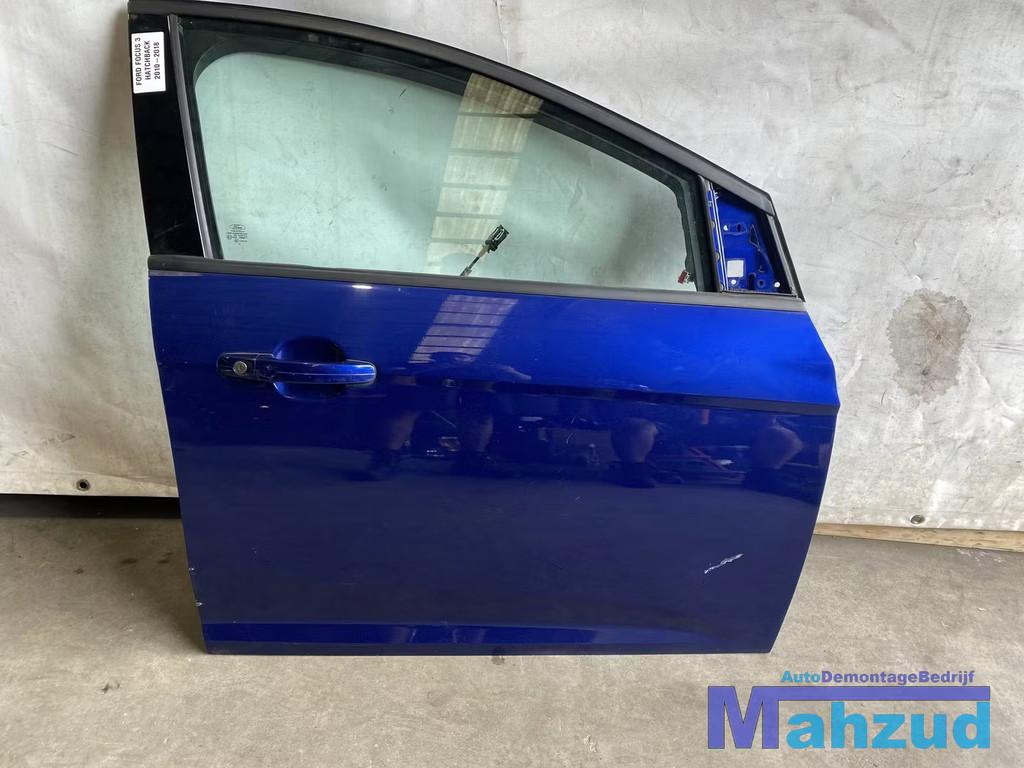 FORD FOCUS 3 Blauw rechts voor deur portier 2010-2017, Auto-onderdelen, Gebruikt, Deur, Info@ford.com, Ophalen of Verzenden
