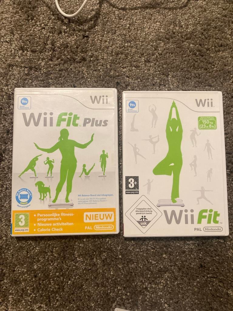 Wii Fit & Wii Fit Plus (2 spellen), Spelcomputers en Games, Games | Nintendo Wii, Ophalen, Gebruikt, 1 speler, Vanaf 3 jaar