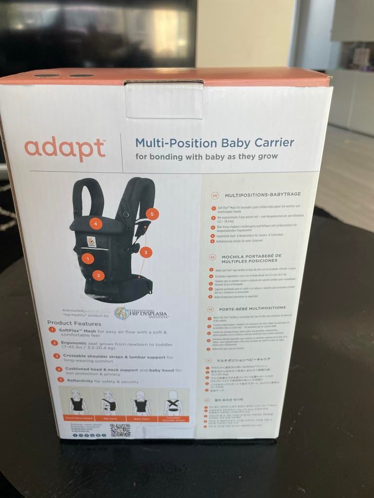 Ergobaby Adapt Draagzak Zwart, Kinderen en Baby's, Babydragers en Draagdoeken, Ophalen, Gebruikt, Buik, Rug of Zij, Draagzak