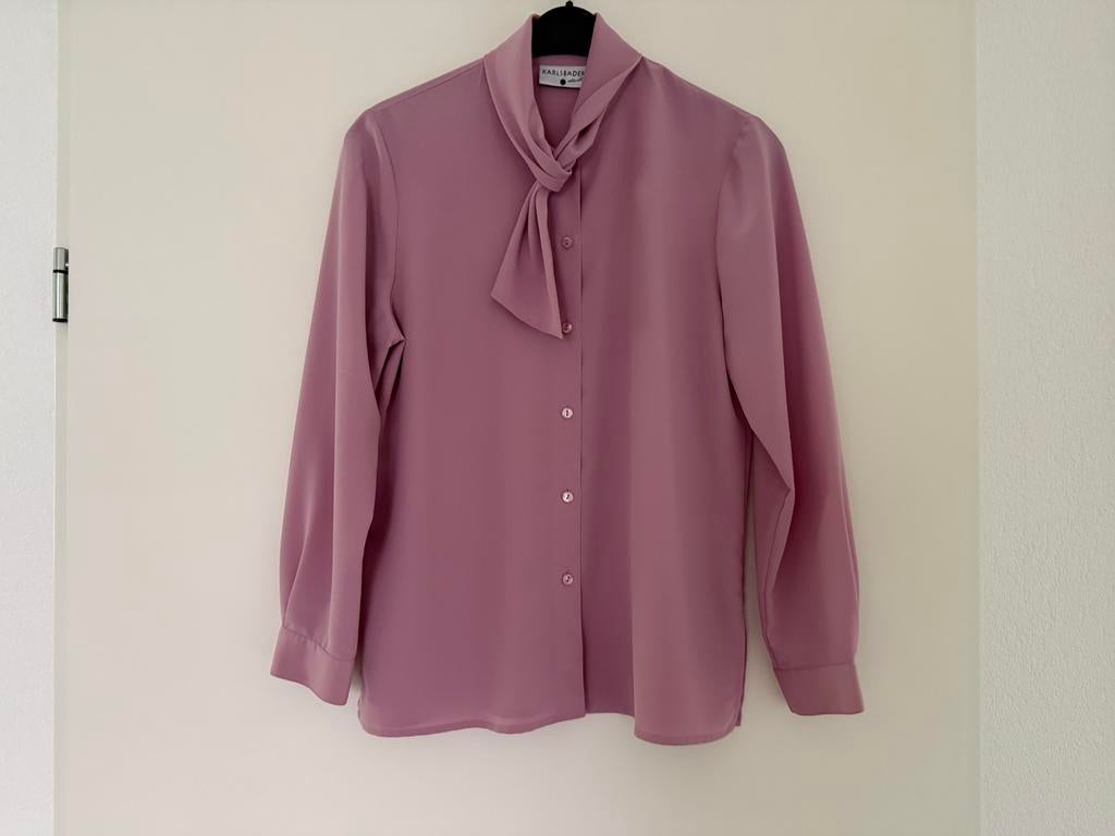 Trendy blouse met sjaalkraag 38, Ophalen of Verzenden, Zo goed als nieuw, Maat 38/40 (M), Roze