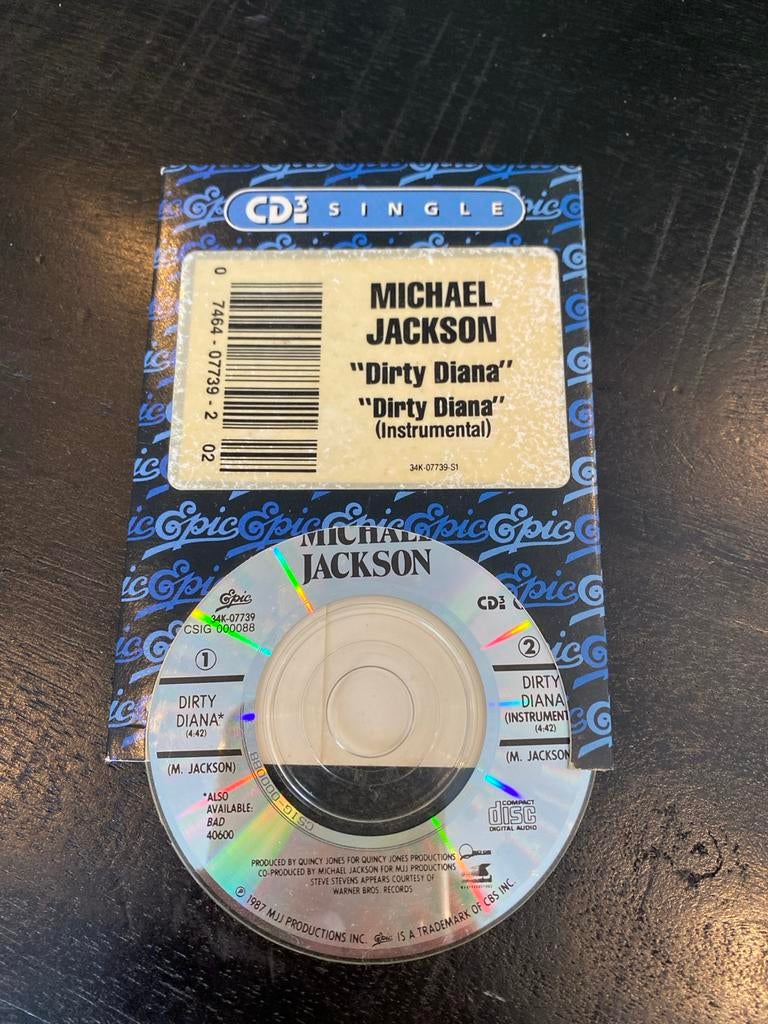 Michael Jackson - Dirty Diana CD Single (CD3), Gebruikt, Maxi-single, Ophalen of Verzenden, 1 single