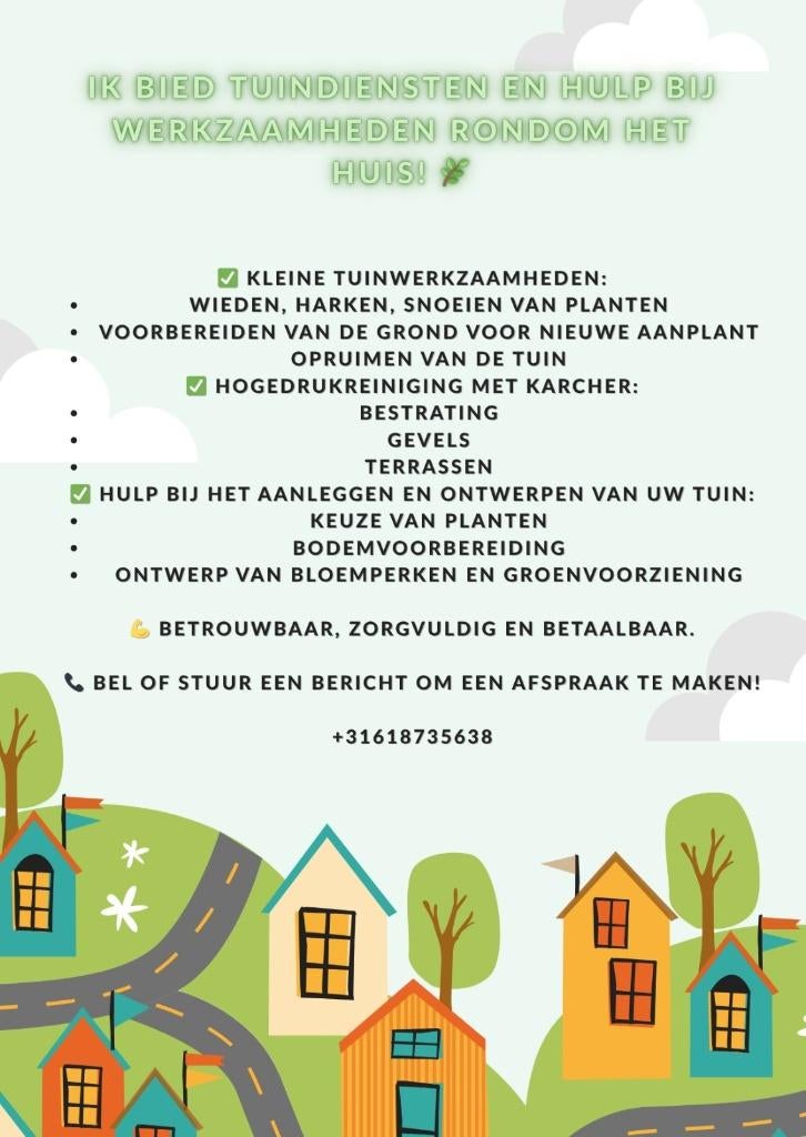 Tuindiensten, Tuinonderhoud of Snoeiwerk