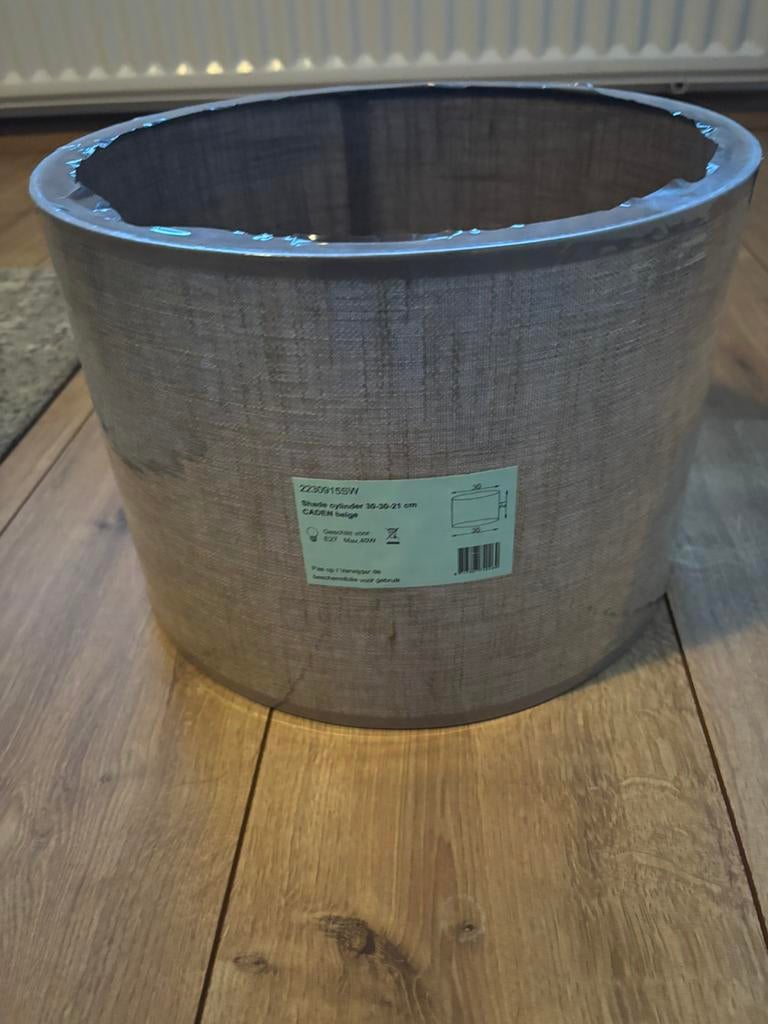 Beige/taupe lampenkap (nieuw!), Beige, Rond, Nieuw, Ophalen of Verzenden