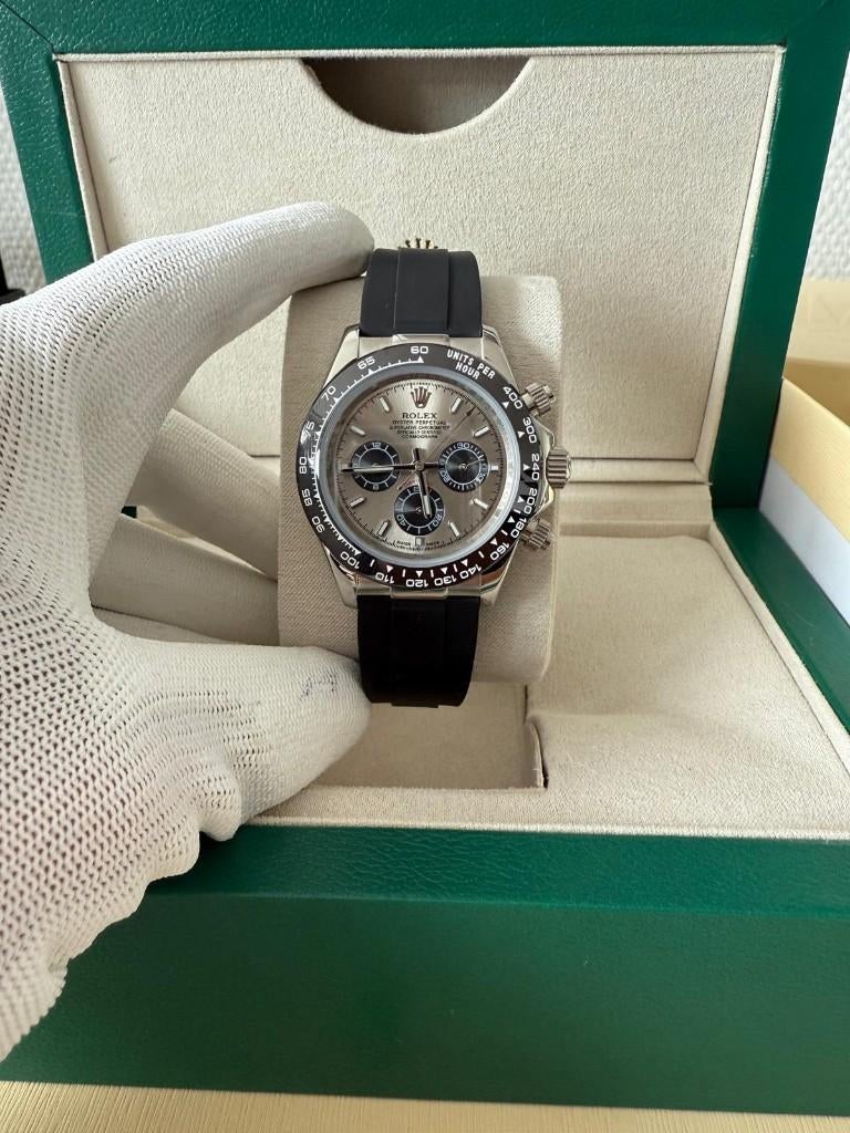 Rolex Daytona Grey Dial 40MM Oysterflex, Polshorloge, Overige materialen, Nieuw, Ophalen of Verzenden