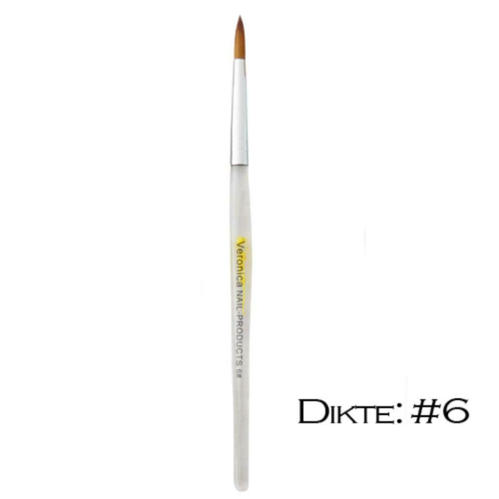 'Profi' kwast voor acrylnagels # 6 in een luxe koker., Ophalen of Verzenden