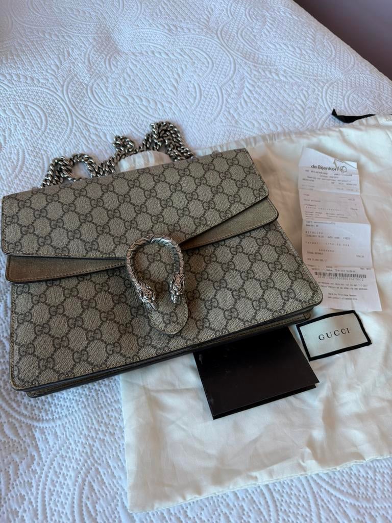 Gucci Dionysus, Ophalen of Verzenden, Zo goed als nieuw, Zwart, Handtas