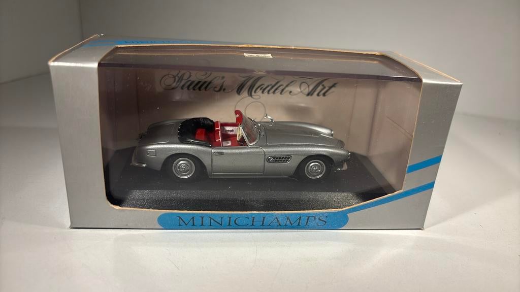 Bmw 507 cabrio zilver minichamps 1.43, Auto, Ophalen of Verzenden, MiniChamps, A