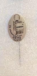 blikken speld GEHO Horst Limburg met afwasmachine, Ophalen of Verzenden, Gebruikt, Overige onderwerpen, Speldje of Pin