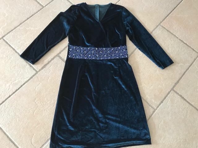 Saraffina jurk maat L blauw feestjurk, heerlijke zachte, Blauw, Maat 42/44 (L), Nieuw, Ophalen of Verzenden