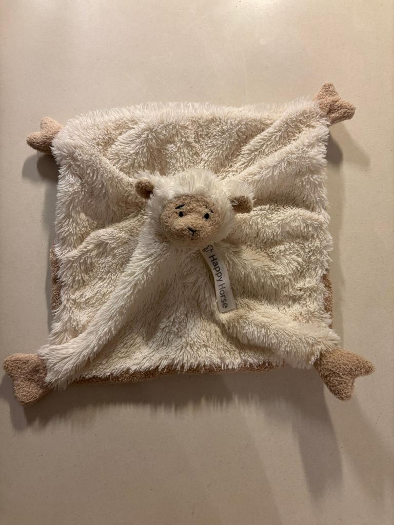 Happy horse knuffeldoekje lammy schaap rammelaar knuffel!, Kinderen en Baby's, Speelgoed | Knuffels en Pluche, Overige merken