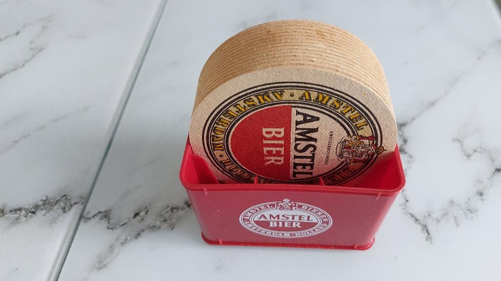 AMSTEL GOLD RACE 1983 BIERVILTJES (14ST) IN KRATJE., Verzamelen, Biermerken, Ophalen of Verzenden, Nieuw, Viltje(s), Overige merken