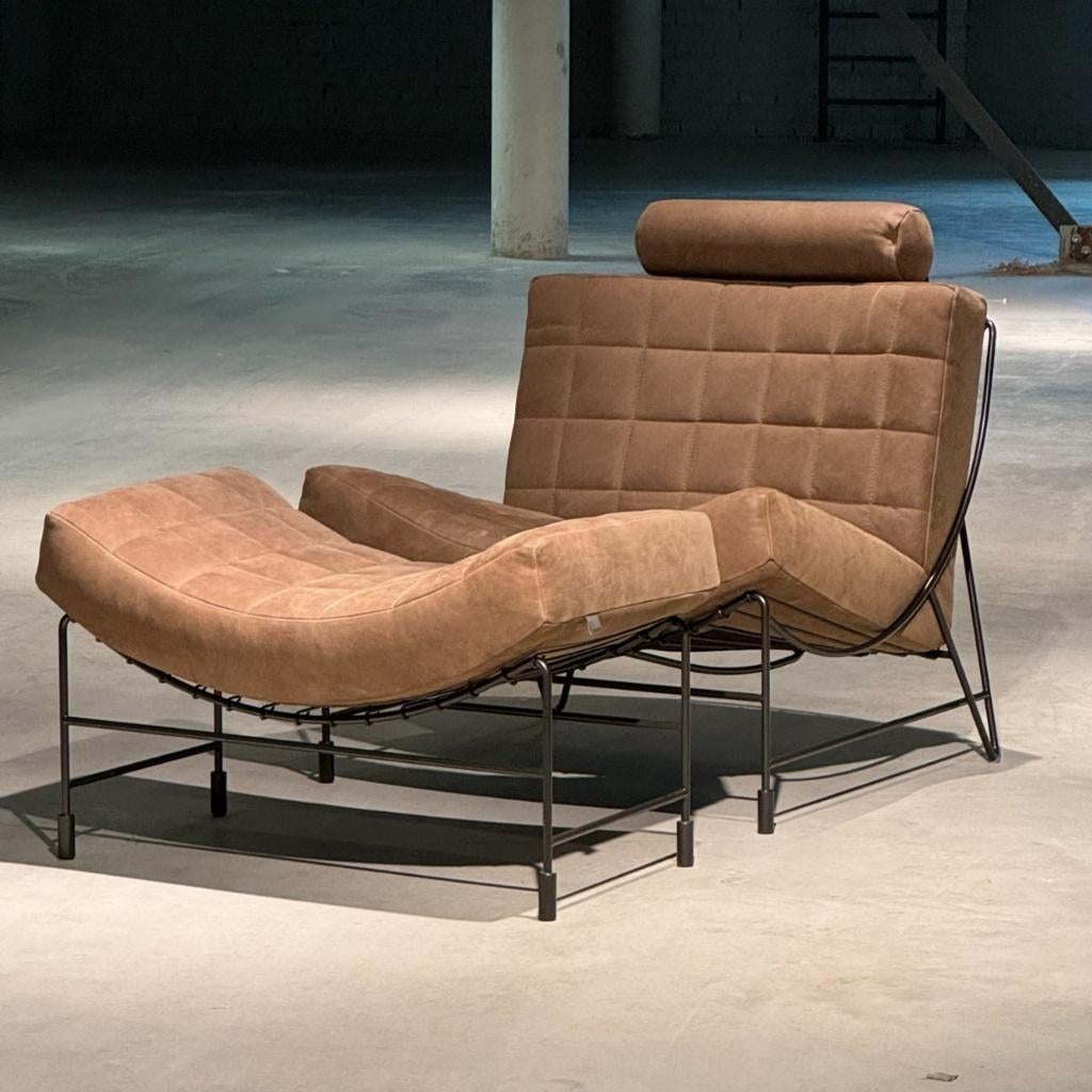 Leolux Fauteuil met Hocker Volare, Huis en Inrichting, Fauteuils, Ophalen, Design, 75 tot 100 cm, Zo goed als nieuw