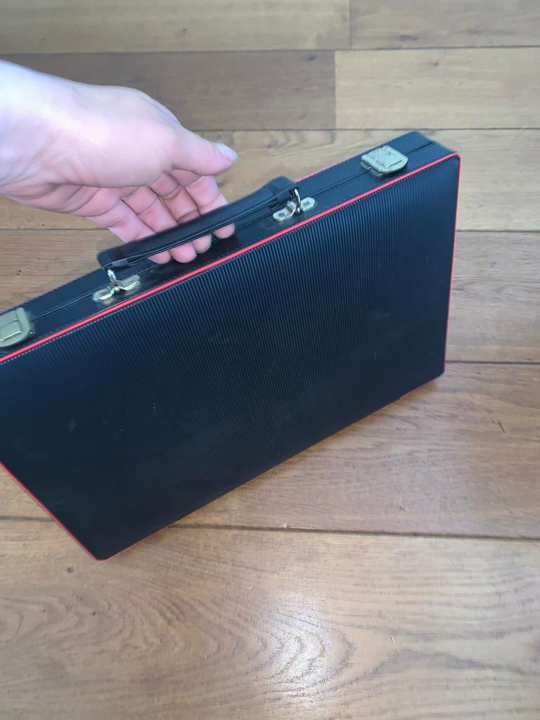Vintage Backgammon Reisspel in Koffer - Compleet, Een of twee spelers, Ophalen of Verzenden, Gebruikt, Reisspel