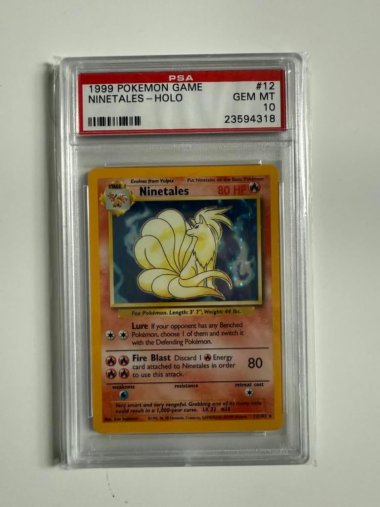 Ninetales 1999 Holo PSA10, Ophalen of Verzenden, Zo goed als nieuw