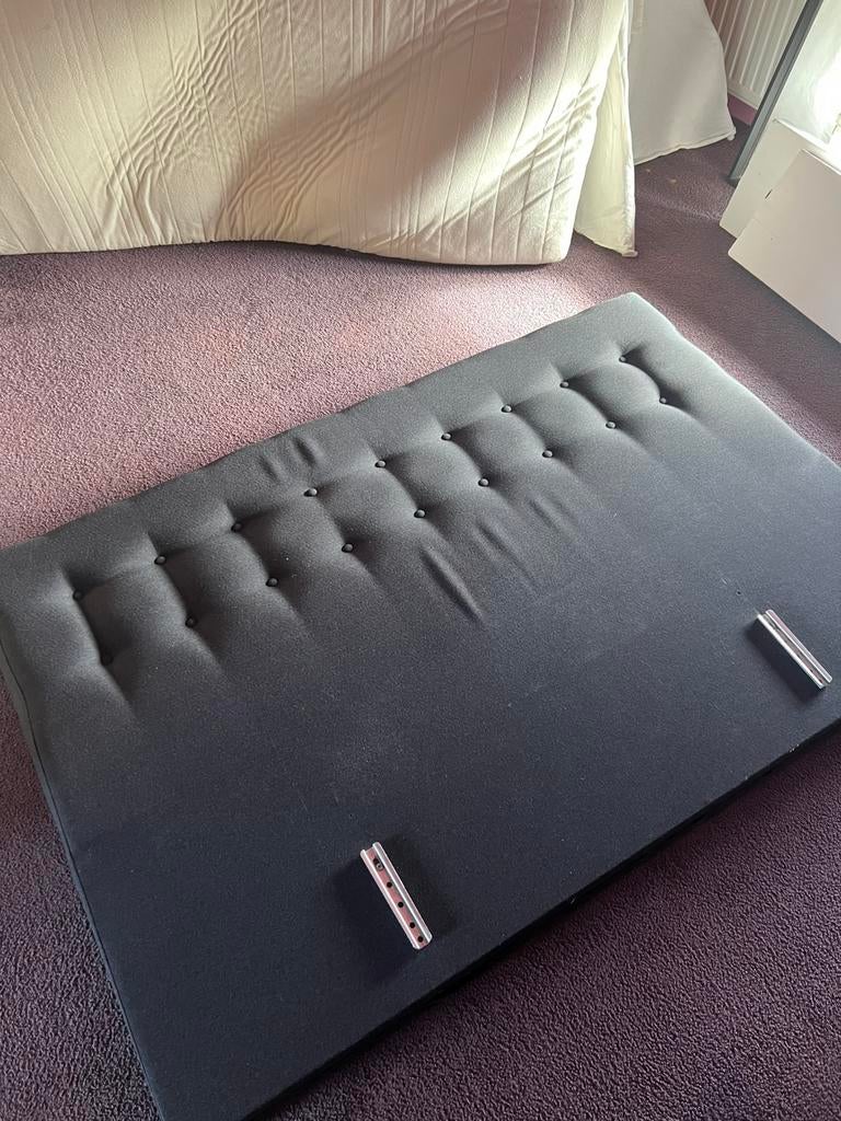 Hoofbord grijs boxspring 185 cm boxspring 180, Ophalen, Tweepersoons, Zo goed als nieuw, 180 cm