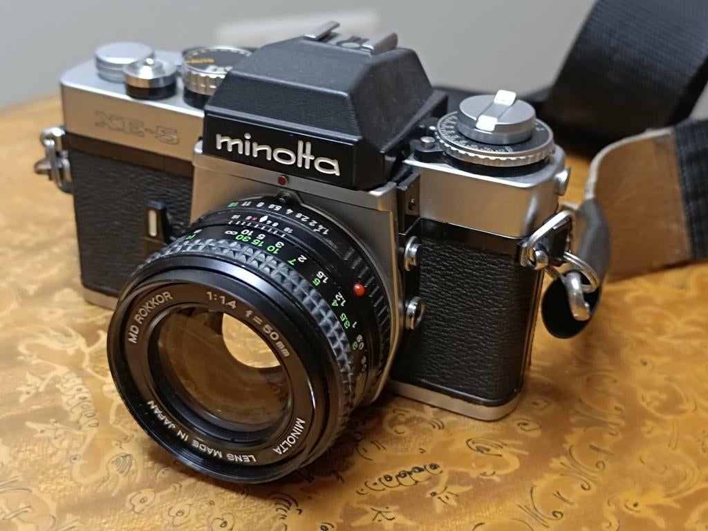 Minolta X-700 + XE-5 + 5 Objectieven – Topstaat, Ophalen of Verzenden, Gebruikt, Spiegelreflex, Minolta