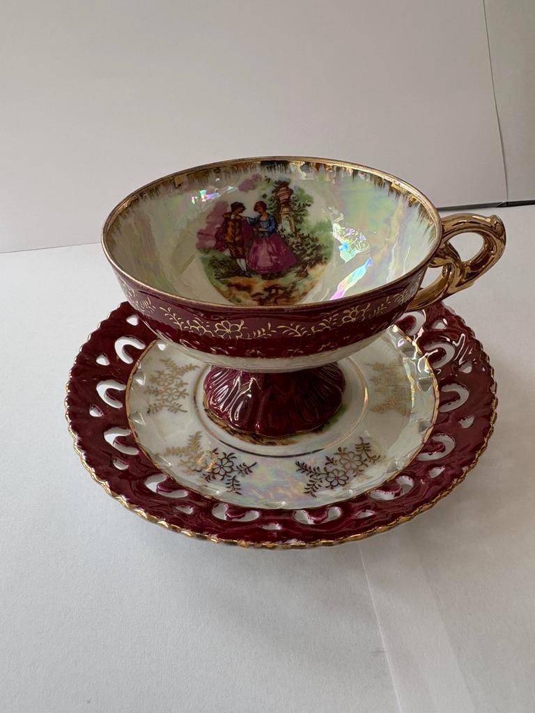 Limoges style porseleinen kopje, Antiek en Kunst, Antiek | Servies los, Ophalen