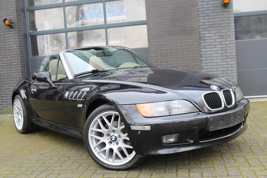 BMW Z3 Roadster 1.9 S Widebody ORGN NL! AIRCO, Stoelverwarmi, Auto's, Stof, Beige, Cabriolet, Zwart