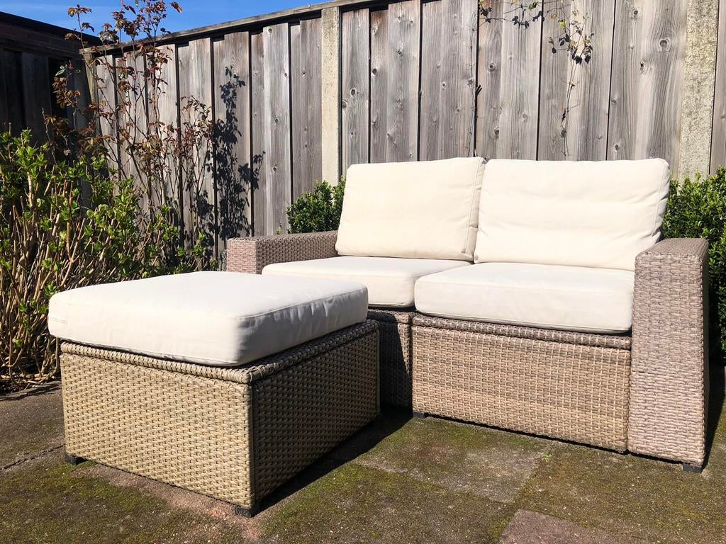 Ikea Solleron lounge set / tuin set, Gebruikt, Loungeset, Wicker, Bank