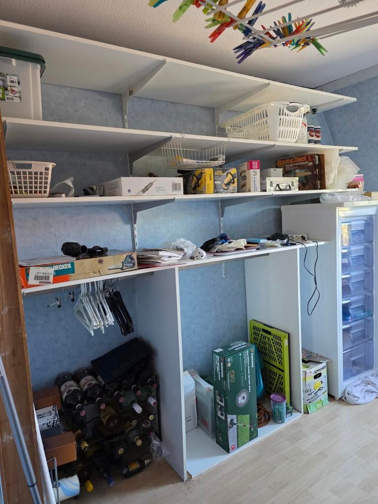 Witte planken / stelling, Huis en Inrichting, Kasten | Stellingkasten, Ophalen