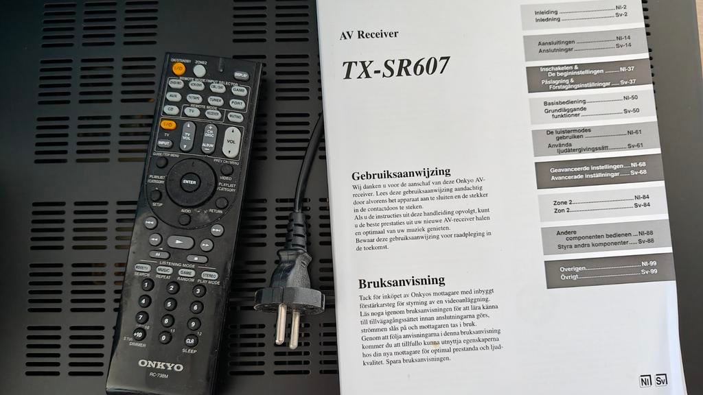 Onkyo TX-SR607 AV receiver & Klipsch 5.1 speakerset, Ophalen, Zo goed als nieuw, 120 watt of meer, Onkyo