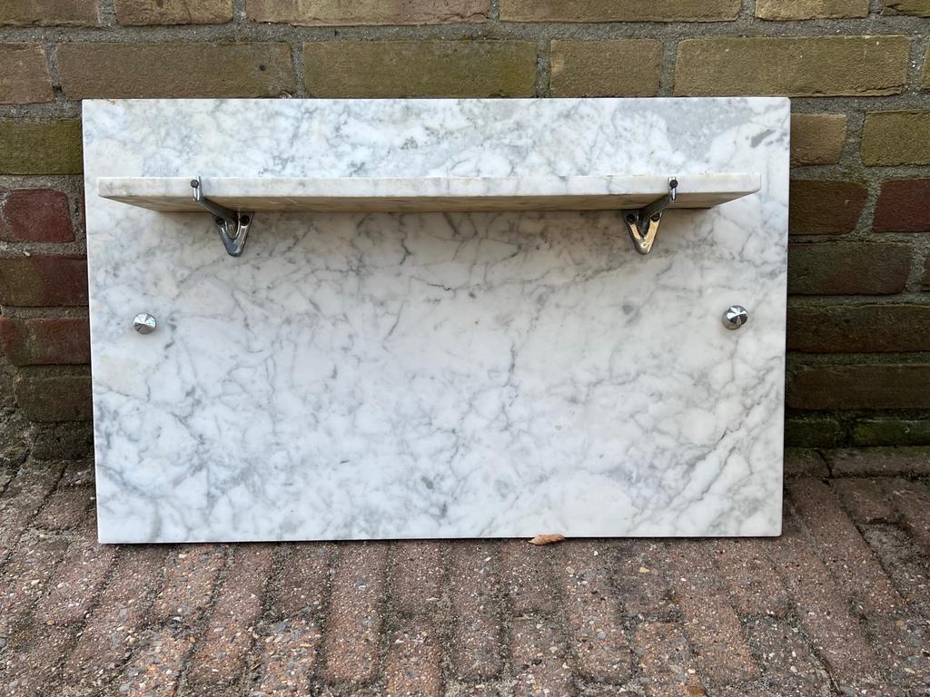 Marmeren achterwand met plateau, Ophalen, Gebruikt
