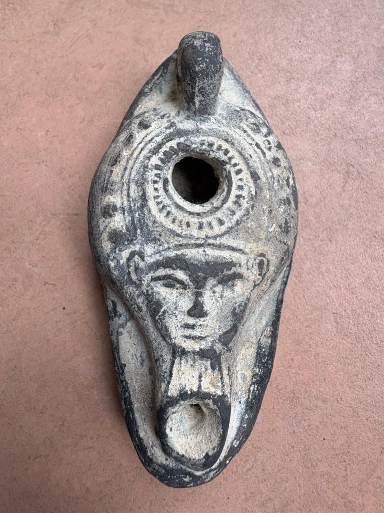 Egyptisch olielampje met godin Hathor, replica, Ophalen of Verzenden