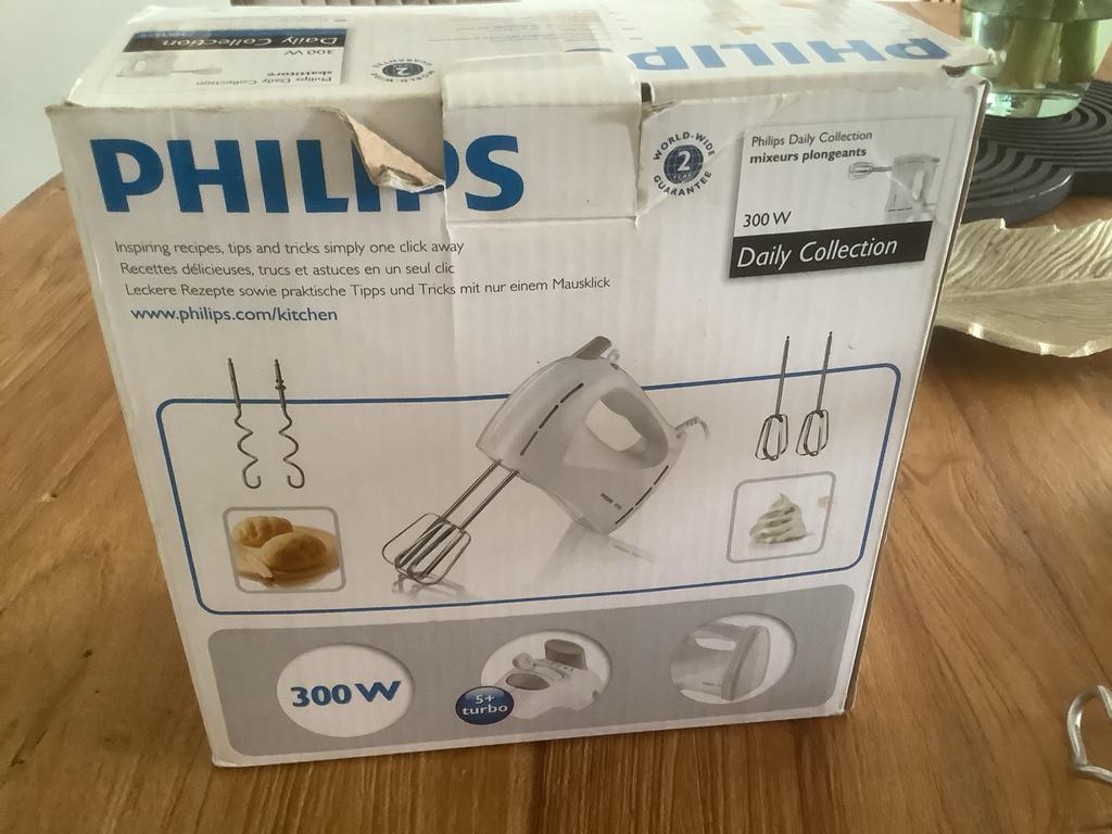 Philips Daily Collection handmixer 300W, Witgoed en Apparatuur, Keukenmixers, Verzenden, Zo goed als nieuw, 3 snelheden of meer
