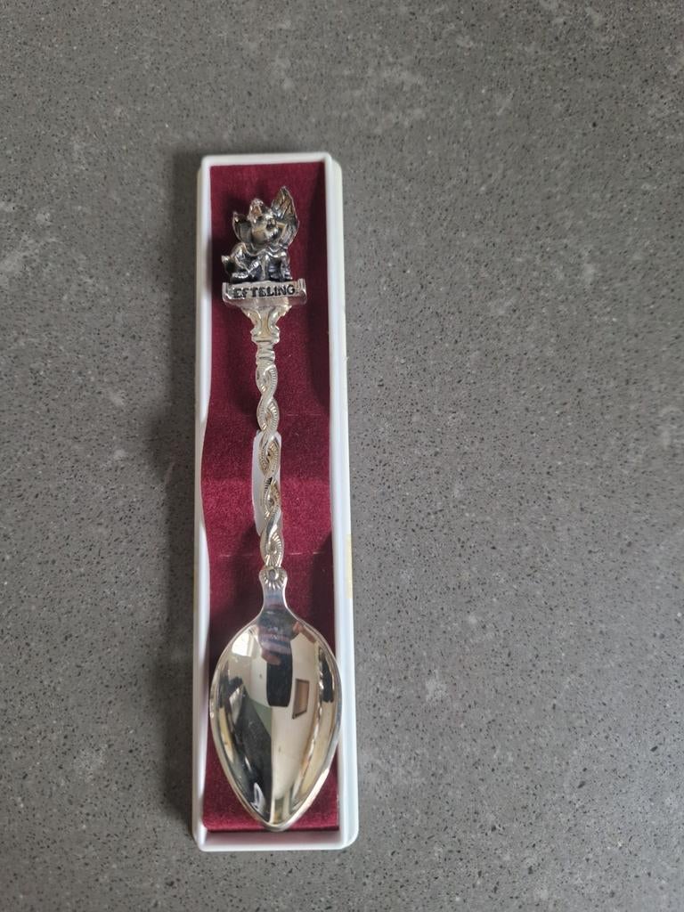 Verzilverde Efteling theelepel met elfje, Ophalen of Verzenden, Zo goed als nieuw