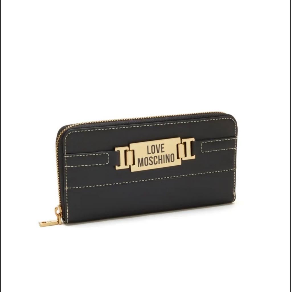 Love Moschino dames ritsportemonnee, 2 dagen gebruikt, Ophalen, Zo goed als nieuw, Zwart, Overige merken