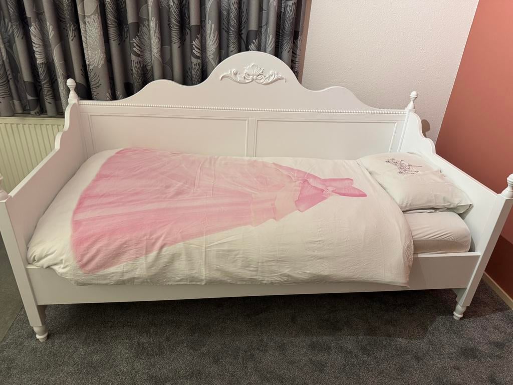 Bopita bed romavtic wit, 85 tot 100 cm, Ophalen of Verzenden, Zo goed als nieuw, Lattenbodem