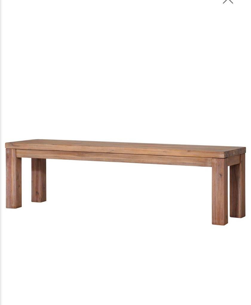 Houten bankje, Huis en Inrichting, Stoelen, Gebruikt, Eén, Hout, Bruin, Ophalen of Verzenden