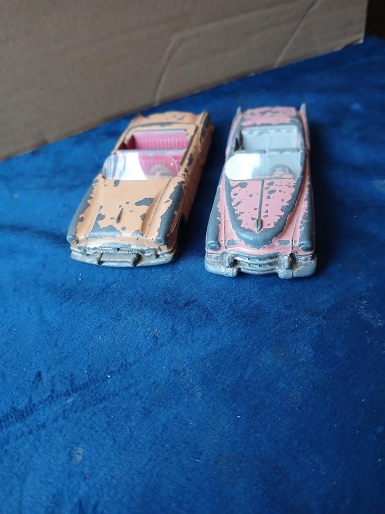 Cadillac Eldorado en Packard cabrio. Dinky toys, samen:, Ophalen of Verzenden, Gebruikt, Auto, Dinky Toys