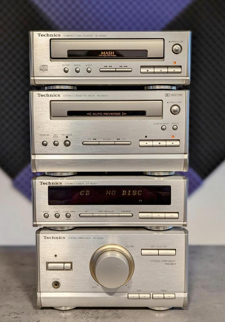 Prachtige Technics HD301 Mini Hifi Set – High-End, Ophalen of Verzenden, Zo goed als nieuw, Cassettedeck, Overige merken