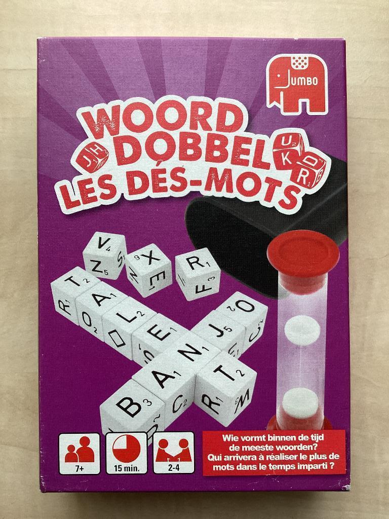 Woord dobbel, Hobby en Vrije tijd, Gezelschapsspellen | Overige, Een of twee spelers, Ophalen, Zo goed als nieuw, Jumbo