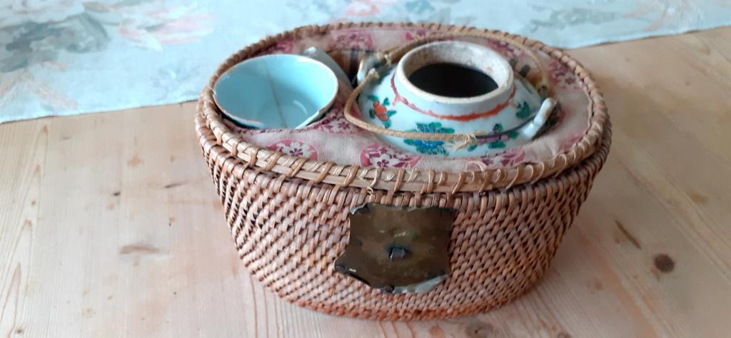 Antiek Chinese thee warmhoud mandje.., Ophalen of Verzenden