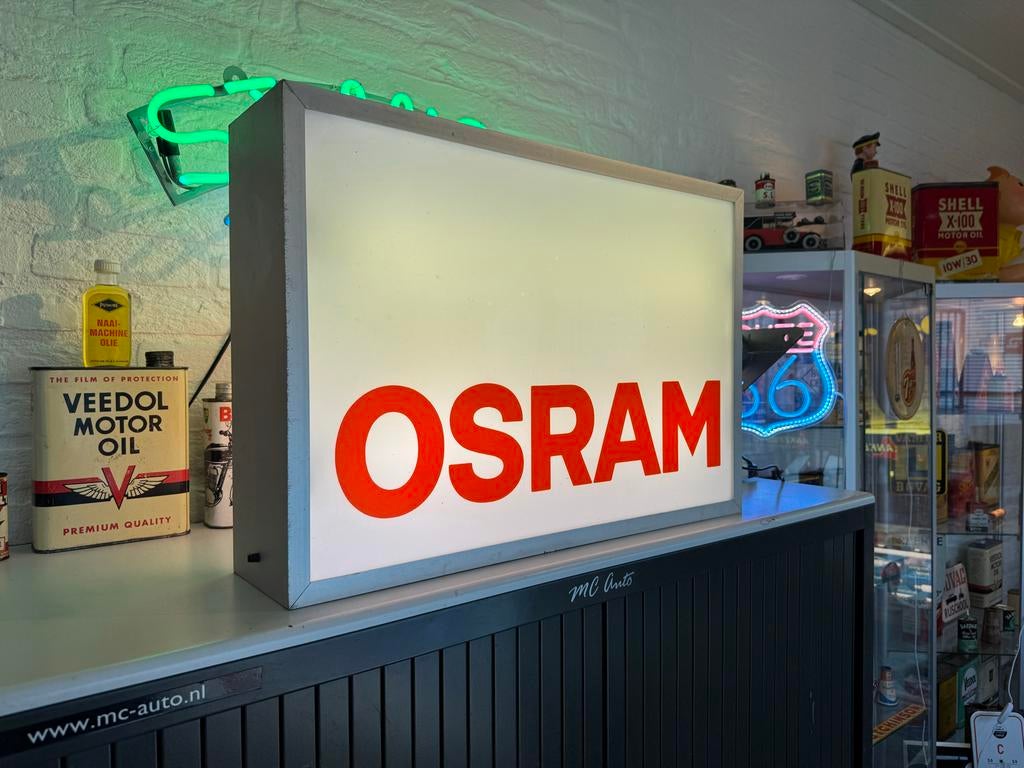 Vintage Osram Lichtbak Reclamebord - Uniek Decoratiestuk, Ophalen