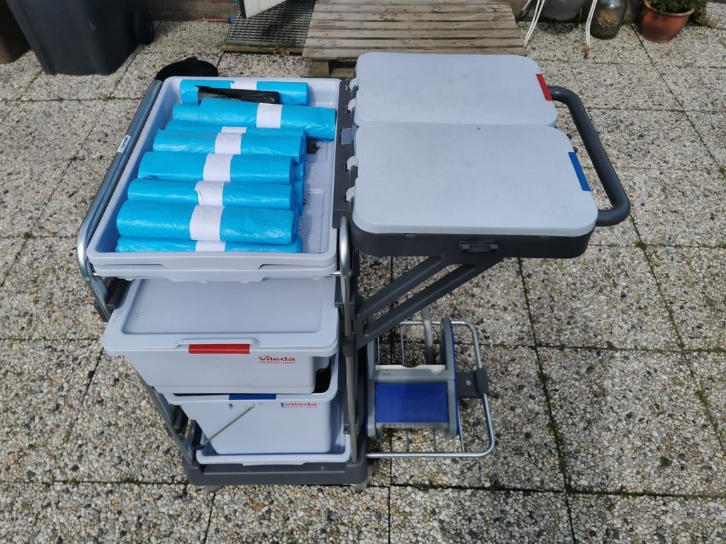 Vileda schoonmaakkar - werkwagen - materiaalwagen, Ophalen of Verzenden, Vileda, Dweilemmer, -bak, of -wagen, Nvt