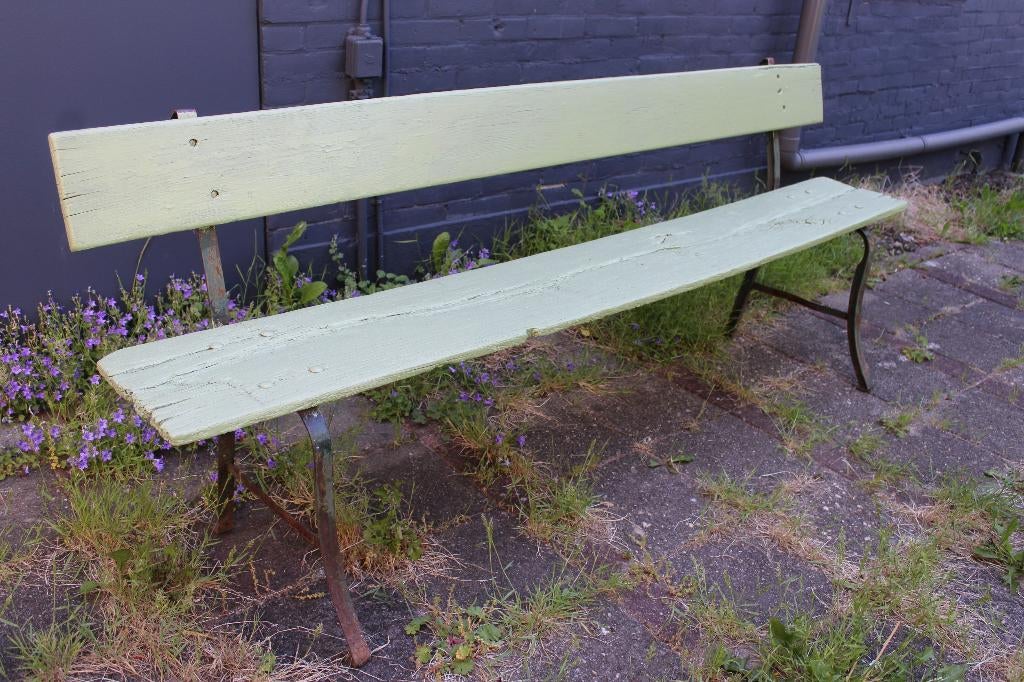 Brocante - Decoratieve doorleefde tuinbank!, Ophalen, Gebruikt, Overige materialen